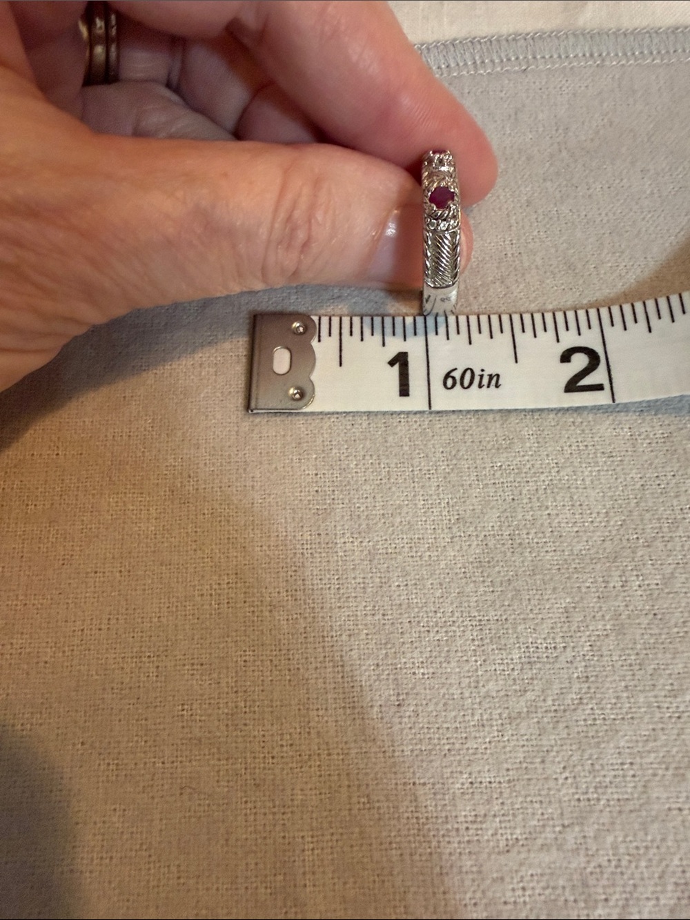 Judith Ripka SS Ruby ring - Picture 9 of 9